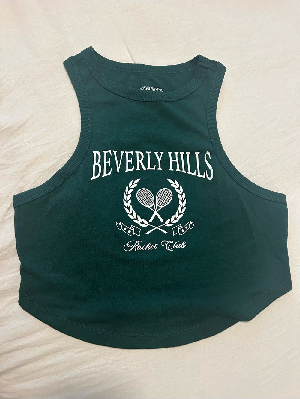 wild fable Dark Green Beverly Hills Racerback Crop Tank
